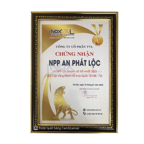 chứng nhận nhà phân phối tvl